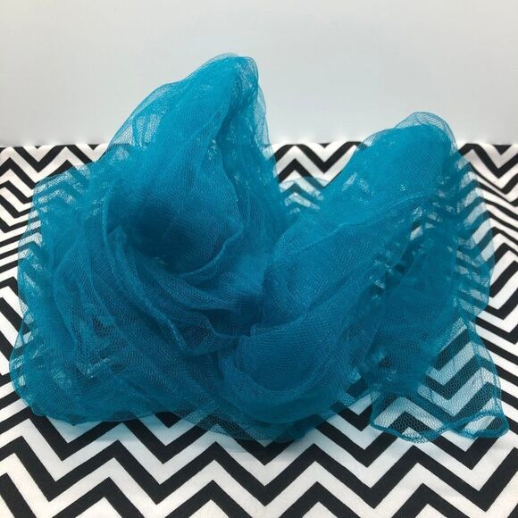 🔮 5/$25 Dark Teal Fishnet Formal Shawl / Wrap - Picture 3 of 3